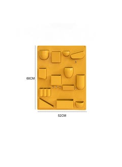 Y&D Tiktok Hot Products Creative Wall Decoration At The Entrance Foyer Minimalist Wall Hole Board Rack Desktop Storage Rack （Yellow）  - Image 1