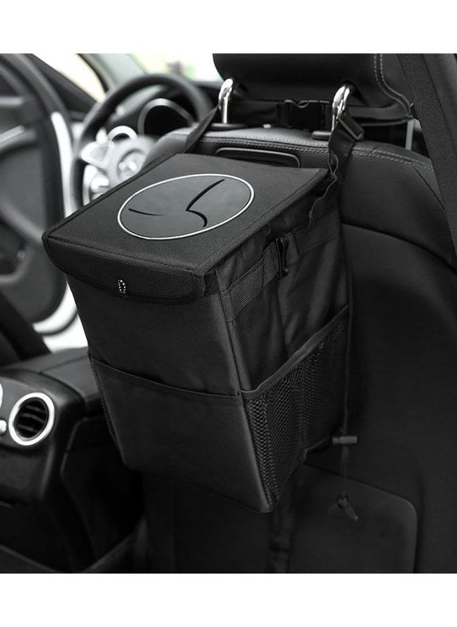 Generic Agreat New Design Waterproof Car Trash Can Wholesale Cargo Waste Bin Car Storage Bag Trash Can with Lid  - Image 1