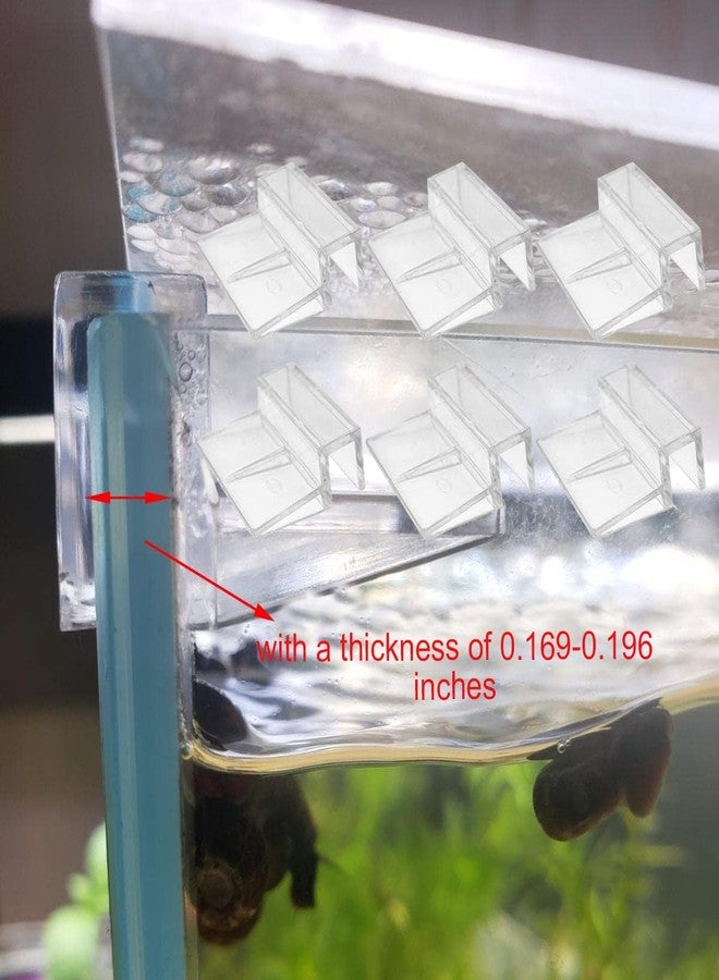 Weilan 20 Pieces Aquarium Lid Clips 5mm for Rimless Aquarium Acrylic Fish Tank Glass Cover Clip Support Holder - Image 2