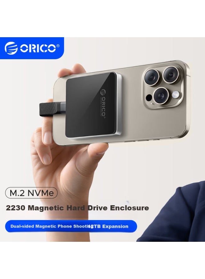 Orico Magsafe Magnetic Hard Drive Enclosure 2230 For M.2 Nvme Ssd External Hard Drive Enclosure For Apple Iphone 15 Pro Mobile Phone Notebook Mac External Ssd Expansion Ap30 - Image 5
