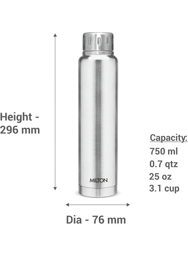 Milton 750ml Stainless Steel Water Bottle – Small Vacuum Insulated Flask Keeps Drinks Hot or Cold for 24 Hours, Leakproof Metal Flask for Travel, Office, Gym & School – Elfin - Image 3