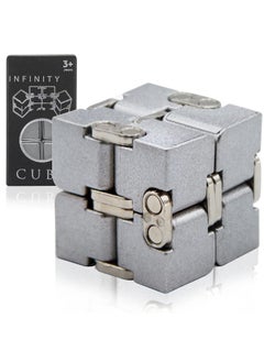 SMALL FISH Metal Infinity Cube Toy for Kids, Teens, and Adults, Best Desk Gadget and Sensory Tool for Fidgeting, Anxiety, and Stress Relief, Cool Office Decor and Gift for Men in Metal Aluminum Fidget Toy  - Image 5