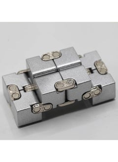SMALL FISH Metal Infinity Cube Toy for Kids, Teens, and Adults, Best Desk Gadget and Sensory Tool for Fidgeting, Anxiety, and Stress Relief, Cool Office Decor and Gift for Men in Metal Aluminum Fidget Toy  - Image 2