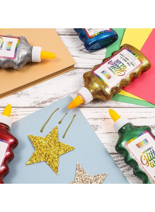 برايت كرياشنتس غراء برايت كرييشنز مع بريق للفنون والحرف اليدوية، 8 ألوان (6.76 أونصة، عبوة من 8 قطع) - Image 2
