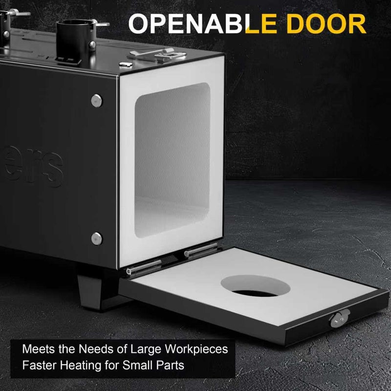 Molten Masters MMasters Propane Forge Kit, Dual Burners, 2600â„‰ Gas Forge for Blacksmithing and Metal Forging, Portable Steel Forge with Openable Door - Image 3