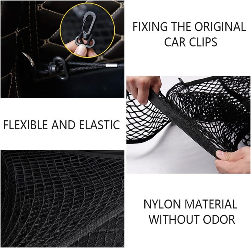 Cargo Net: 110x40cm High-Capacity - Durable Military-Grade Polyester Trunk Organizer for Car SUV Truck RV - Image 5