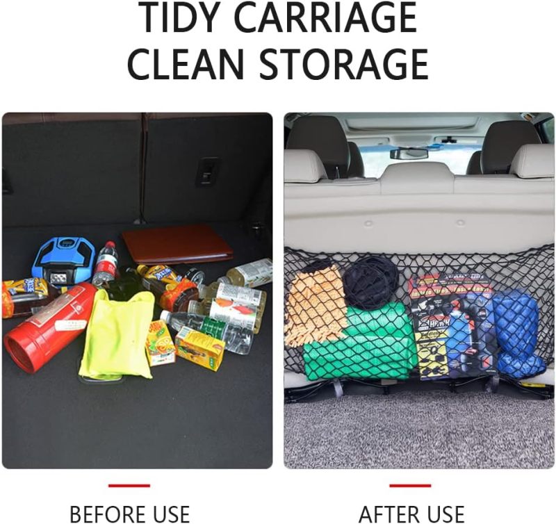 Cargo Net: 110x40cm High-Capacity - Durable Military-Grade Polyester Trunk Organizer for Car SUV Truck RV - Image 4