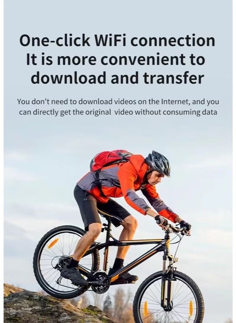 Lowyam Handheld 4K Waterproof Action Camera - 270° Rotating Lens Vlog Camera with 1.3" Screen, 30M Dive Case & 128GB Card for Outdoor Sports, 30FPS Recording - Image 2