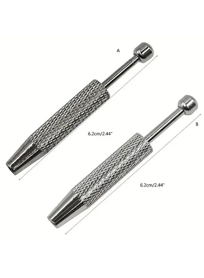 Silvery Ergonomic Metal 4 Prong Precision Jewelry Tweezers Non Slip Tips Gemstone Holder - Image 5