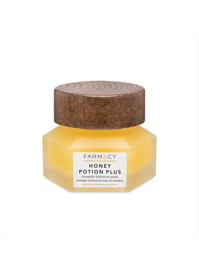 FARMACY Hydrating Face Mask - Honey Potion Plus Nourishing Skincare Facial Mask with Niacinamide, Ceramides + Pro-Vitamin B5 to Protect + Replenish Moisture Barrier (50g)  - Image 1