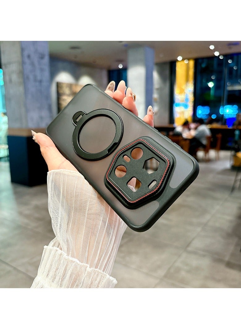 Magnetic Invisible Ring Holder for Honor magic7RSR Porsche Case with CD Textured Camera Cover 【MagSafe Compatible】 - Image 3