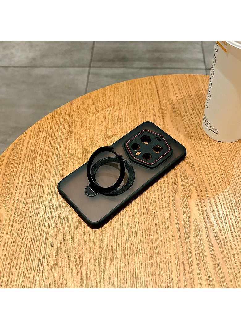 Magnetic Invisible Ring Holder for Honor magic7RSR Porsche Case with CD Textured Camera Cover 【MagSafe Compatible】 - Image 2