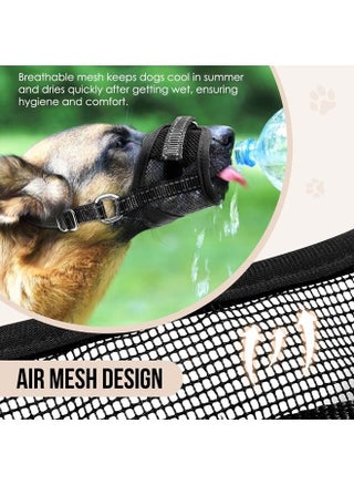 Dog Muzzle - Soft Mesh Dog Mouth Guard for Small Medium Large Sized Dogs Chihuahua Husky Labrador Retriever, Quick-Dry Adjustable Loop Anti Biting Barking, Allow Panting Drinking (Black M) - pzsku/ZC98DDB1B84EF88032FD8Z/45/_/1691434793/6b43cae7-d9d7-44c6-959a-a86dbcafad32