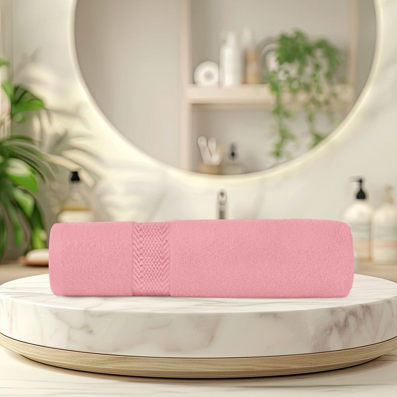 Rest منشفة حمام 1PC 100% قطن 70x140 سم ، 27x55 بوصة وردي باهت كبير جداً 1PC منشفة حمام ناعمة وعالية الامتصاص جودة فائقة ناعمة - Image 2