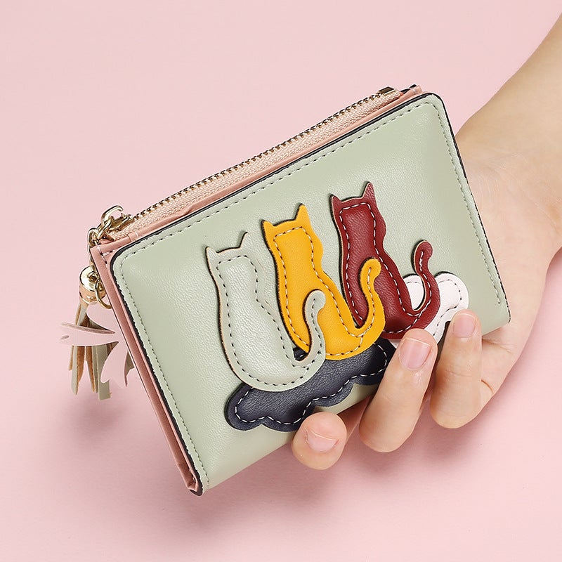 Multifunctional Solid Color PU Leather Wallet, RFID Blocking Design Portable Daily Storage Purse for Cards Cash Coin Business Use - Image 2