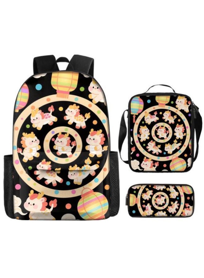 Bright Li Fire is a popular new interesting cartoon, fashionable and practical bag three-piece set (students, children, friends' outings, mountain climbing sports, etc. can be used) - 99 - Image 2