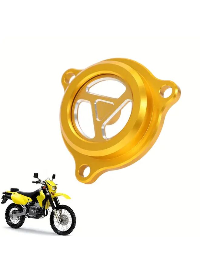 CNC Engine Oil Filter Cover Cap Golden Color For Suzuki DRZ400 DRZ400E DRZ400S DRZ400SM DRZ400SL DRZ400SML DRZ400SMM LTZ400 LTZ400Z LTZ400L LTZ400ZL LTR450 LTR450Z Dirt Bike 2003 2004 2005 2006 2007 2008 2009 2011 2012 2013 2014 2015 2016 2017 2018 2019 2021 2022 2023 2024 - Image 1