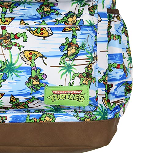 INTIMO Teenage Mutant Ninja Turtles TMNT Pizza Fun School Travel Backpack With Faux Leather Bottom - Image 3
