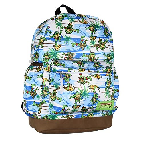 INTIMO Teenage Mutant Ninja Turtles TMNT Pizza Fun School Travel Backpack With Faux Leather Bottom - Image 5