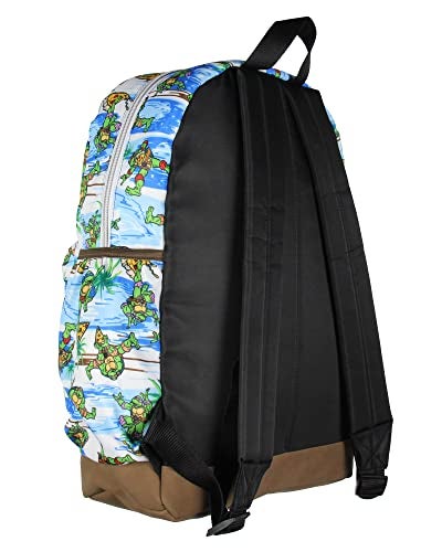 INTIMO Teenage Mutant Ninja Turtles TMNT Pizza Fun School Travel Backpack With Faux Leather Bottom - Image 4