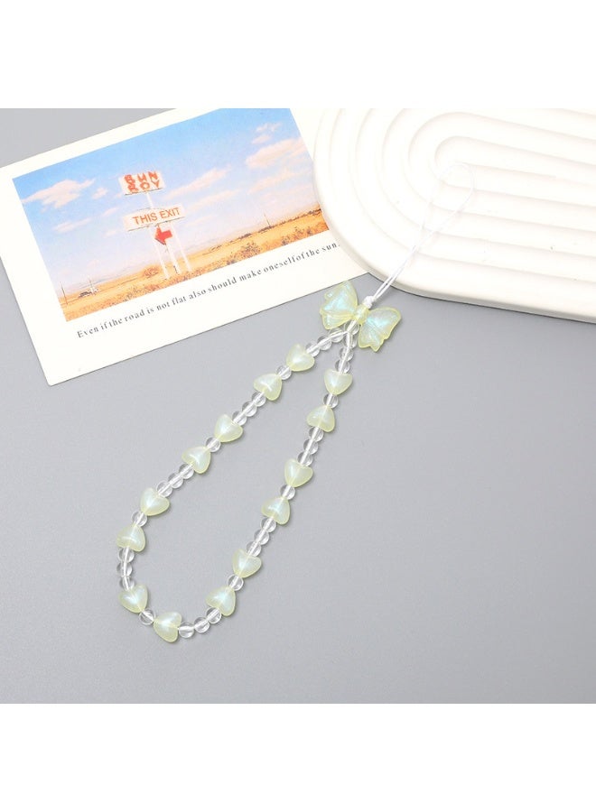 NIBEMINENT Phone Charm/ Chain Strap for Women Girls, Acrylic Cell Phone Case Lanyard Wrist Strap