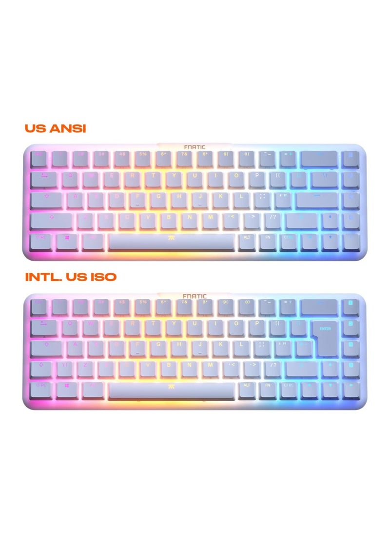 Fnatic - Fnatic Gear STREAK65 LP Gaming Keyboard White - Image 1