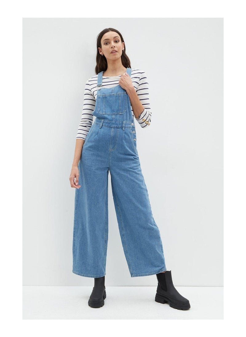 DOROTHY PERKINS - Pleat Waist Wide Leg Dungarees - Image 1
