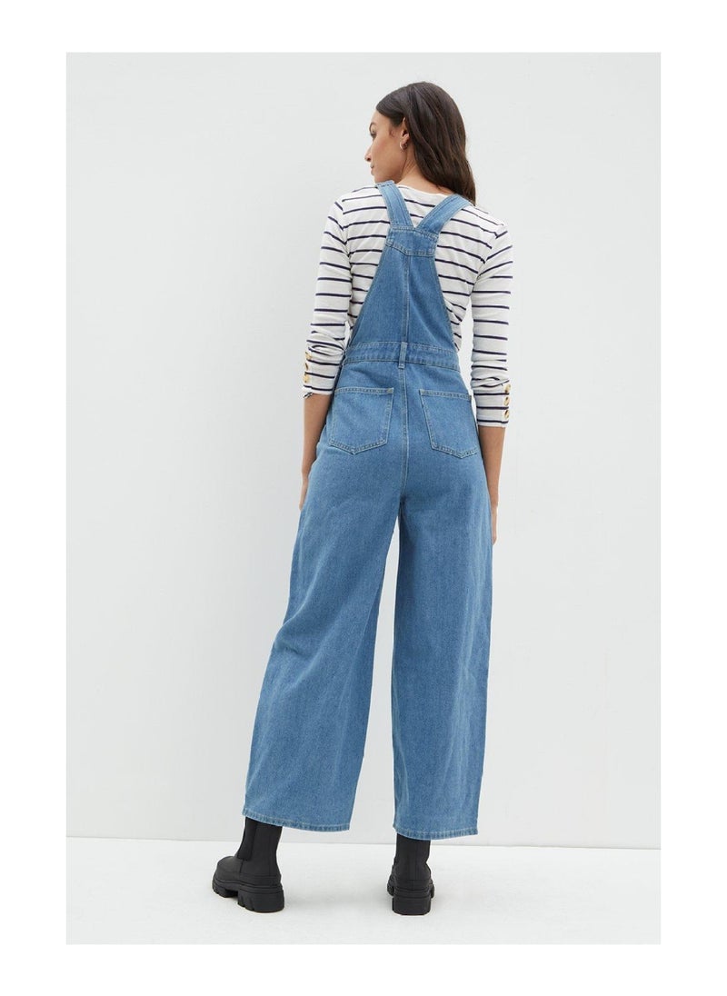 DOROTHY PERKINS - Pleat Waist Wide Leg Dungarees - Image 1