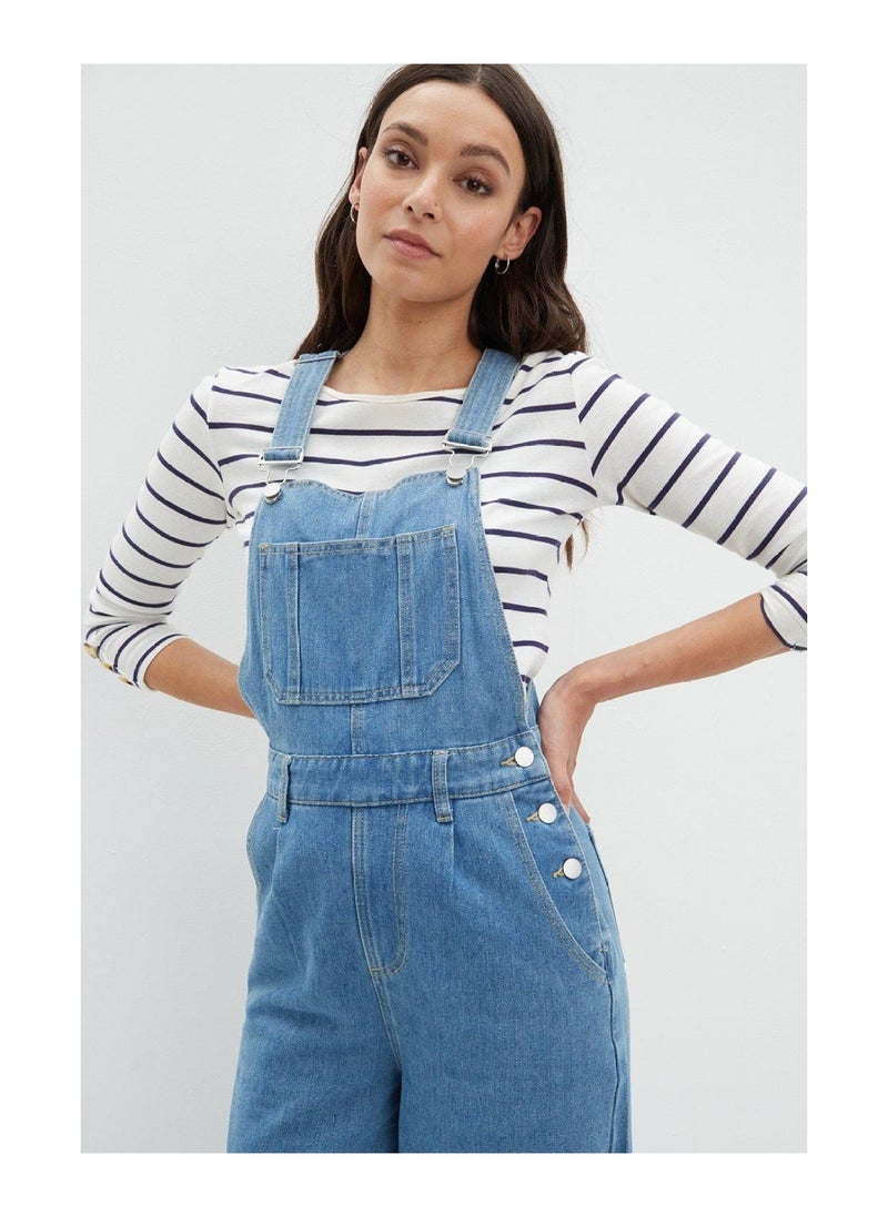 DOROTHY PERKINS - Pleat Waist Wide Leg Dungarees - Image 1