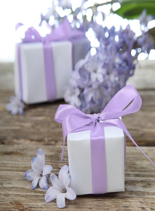 Delite Ribbons شريط ساتان مزدوج الوجه من ديلايت ريبونز، عرض 2 بوصة × طول 10 أمتار، يستخدم لصنع ربطات الزهور، وباقات الزهور، وتغليف الهدايا، وحفلات الزفاف، وتنسيق الزهور، وغيرها من المشاريع (لون بنفسجي فاتح). - Image 2