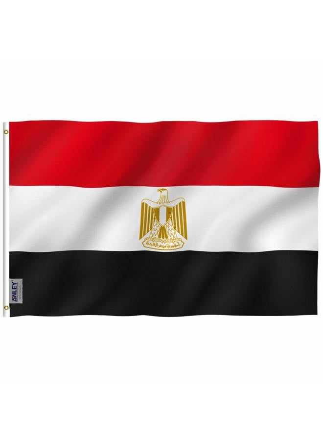 ANLEY Fly Breeze 3x5 Foot Egypt Flag - Vivid Color and UV Fade Resistant - Canvas Header and Double Stitched - Egyptian Flags Polyester with Brass Grommets 3 X 5 Ft - Image 1