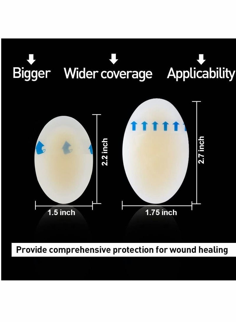 KASTWAVE Blister Pads Heel Bandages Blisters Oval Blister Gel Guard Waterproof Hydrocolloid Adhesive Bandages- 15 Packs - Image 2