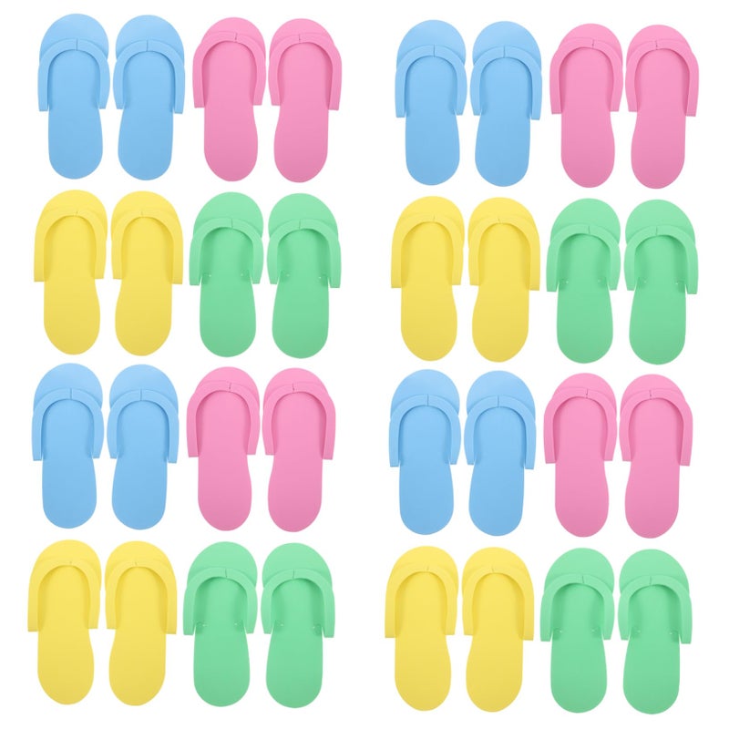 Black Disposable Indoor Spa Slippers 12 Pairs Comfortable EVA Material for Home Travel - Image 2