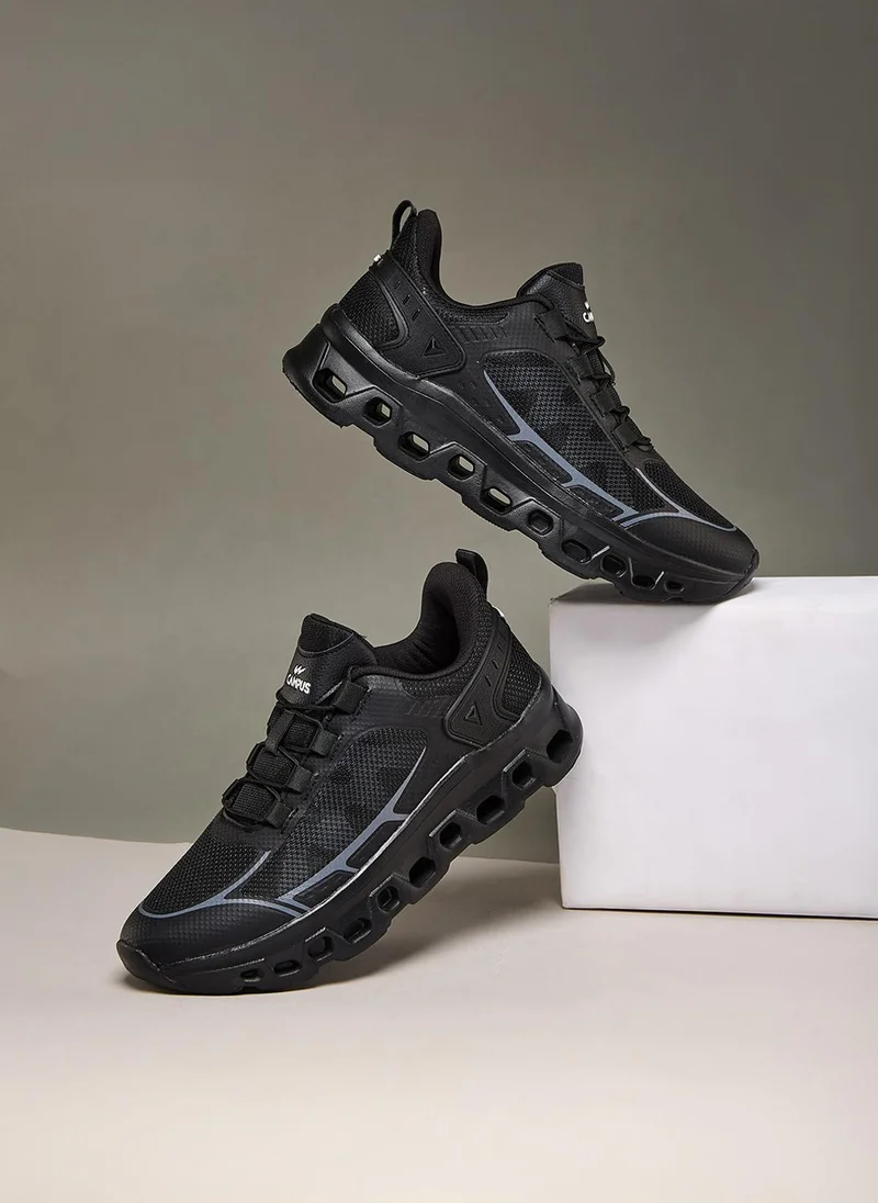 CAMPUS Men Necter Marathon Sublimation Lace-Up Running Shoes-Black