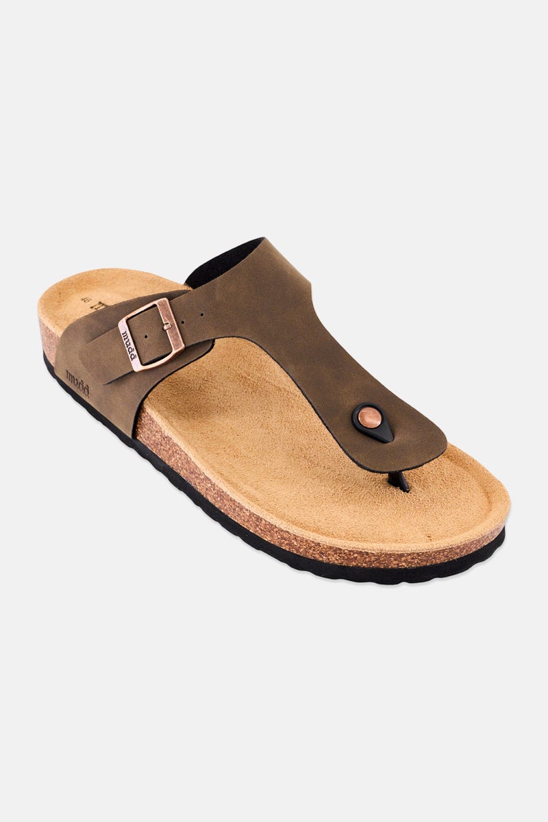 Mudd صنادل رجال قابلة للانزلاق من الفلين، بني - Image 1