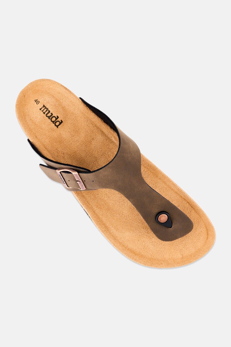 Mudd صنادل رجال قابلة للانزلاق من الفلين، بني - Image 3