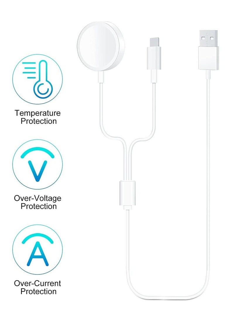 Compatible with Apple Watch Charging Cable Series 7 / 6 / SE / 5 / 4 / 3 / 2 / 1 All Series, Just Place it on and Charge, Convenient to Carry