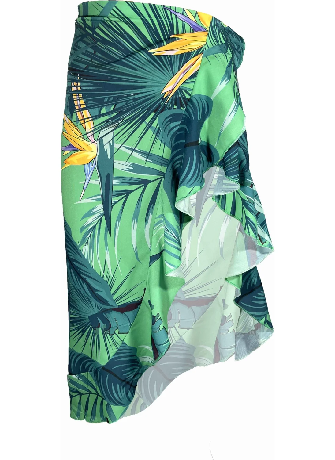 Bolder Allora Green Pattern Frilly Pareo