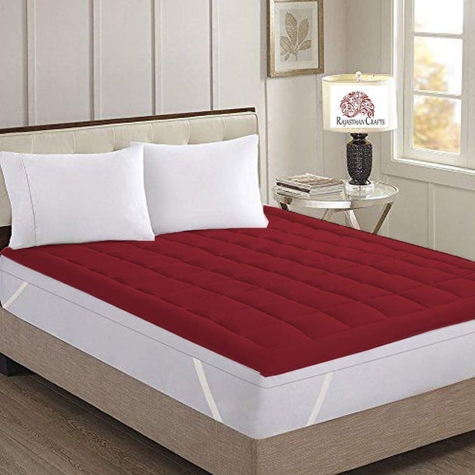 MICROFIBER WATER RESISTANT DUSTPROOF MATTRESS PROTECTOR KING SIZE 72 X 78 INCH MAROON