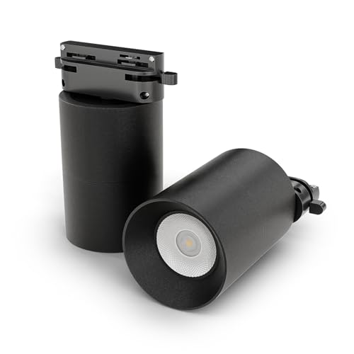 Harold Electricals Track Light 360 Degree Adjustable COB Spotlight for Indoor Lighting - Black Body (10 Watt, Warm White Light)(Metal) - Image 1