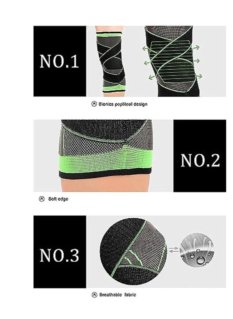 Anti-slip compression knee pads - adjustable knee pads for meniscal arthritis, fast recovery - perfect for running, basketball and other sports - one package