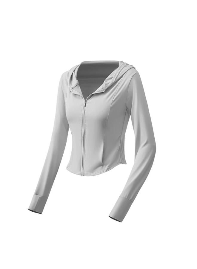 VUELO Slim-fit Sun-protection Clothing Women's Summer Anti-ultraviolet Ice Silk Yoga Clothing Tight Top New Style Sun-protection Clothing Trendy  - Image 5