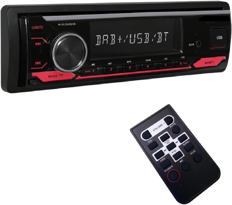 Car Cassette Bluetooth Radio - Mono Design, Muslim FM Quran Stereo with Buttons and Remote Control, AUX Input, USB Port (P61) - Image 1