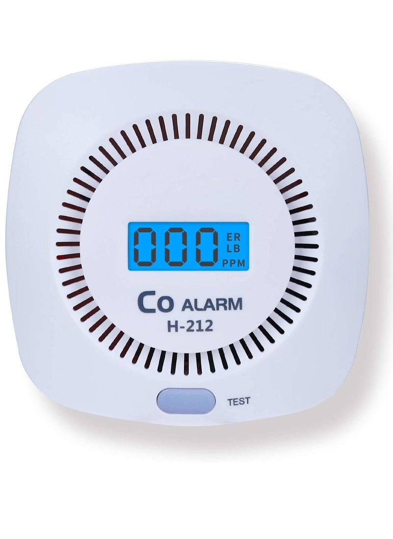 Generic - Carbon Monoxide Detectors, CO Alarm Detector Monitor Battery Operated with Digital Display and Sound Warning for House Kitchen Restaurant Office - Image 1