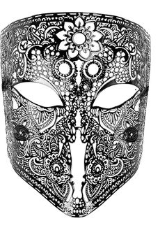 The Bros Halloween Mask for Men Bauta Mask Women Metal Cosplay Halloween Masks Halloween Costume Masks Venetian Mardi Gras Metal Lace Haute Couture Mask (Black)  - Image 1