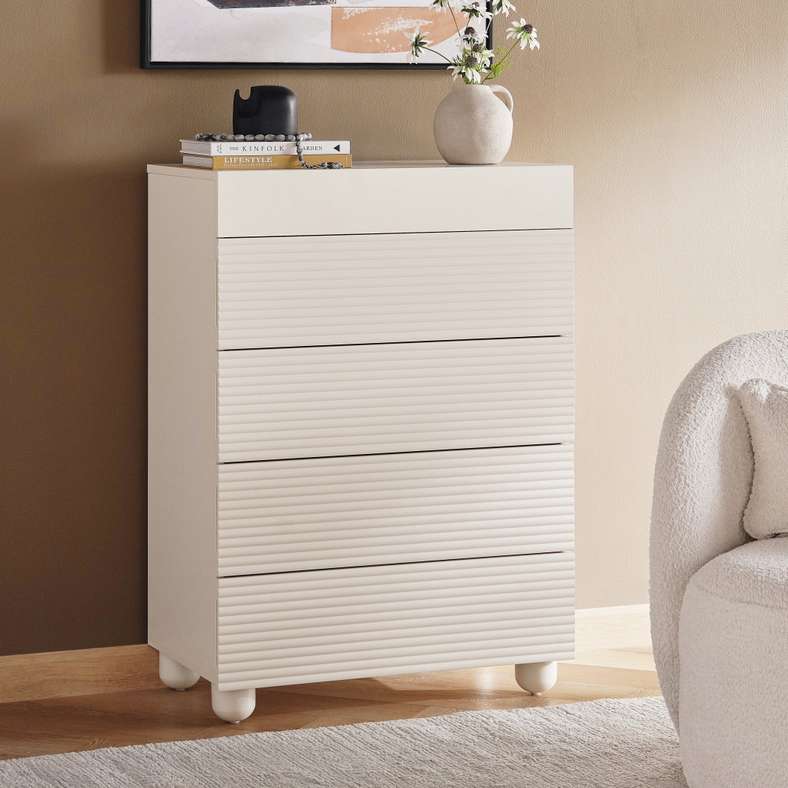 Pan Home HANIYA CHEST OF DRAWER - WHITE - Image 1
