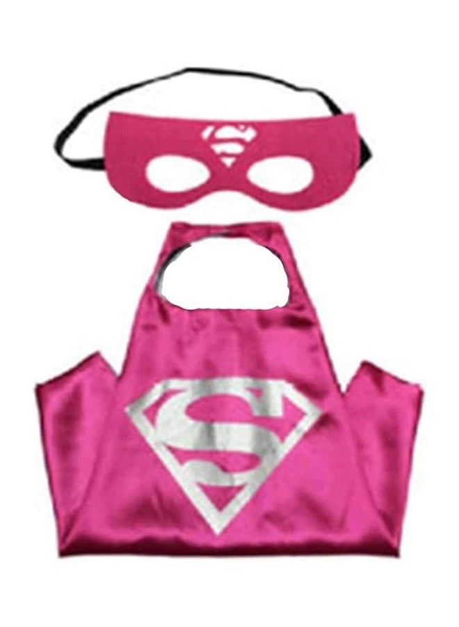 HALAMODO Unisex Double Sided Kids Supergirl From Superman Comic Superhero Costume With Mask and Cape - One Size - Multi Color - Image 2