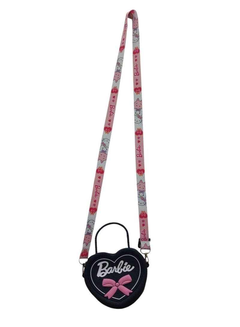 Mini Heart-Shaped Silicone Crossbody Bag with Zipper – Cute and Trendy Design - Image 2