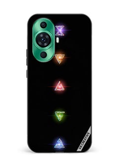 Protective Case Cover For Huawei nova 11 Ultra Neon Lights Diamond Shapes Design Multicolour