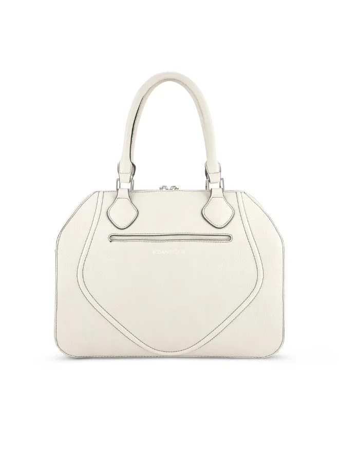 فيجانولوجي Gemma Tote Bag in White Made from 17 Recycled Bottles